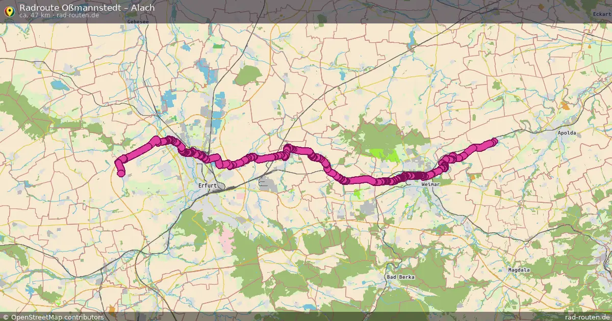 Radtour Oßmannstedt – Alach