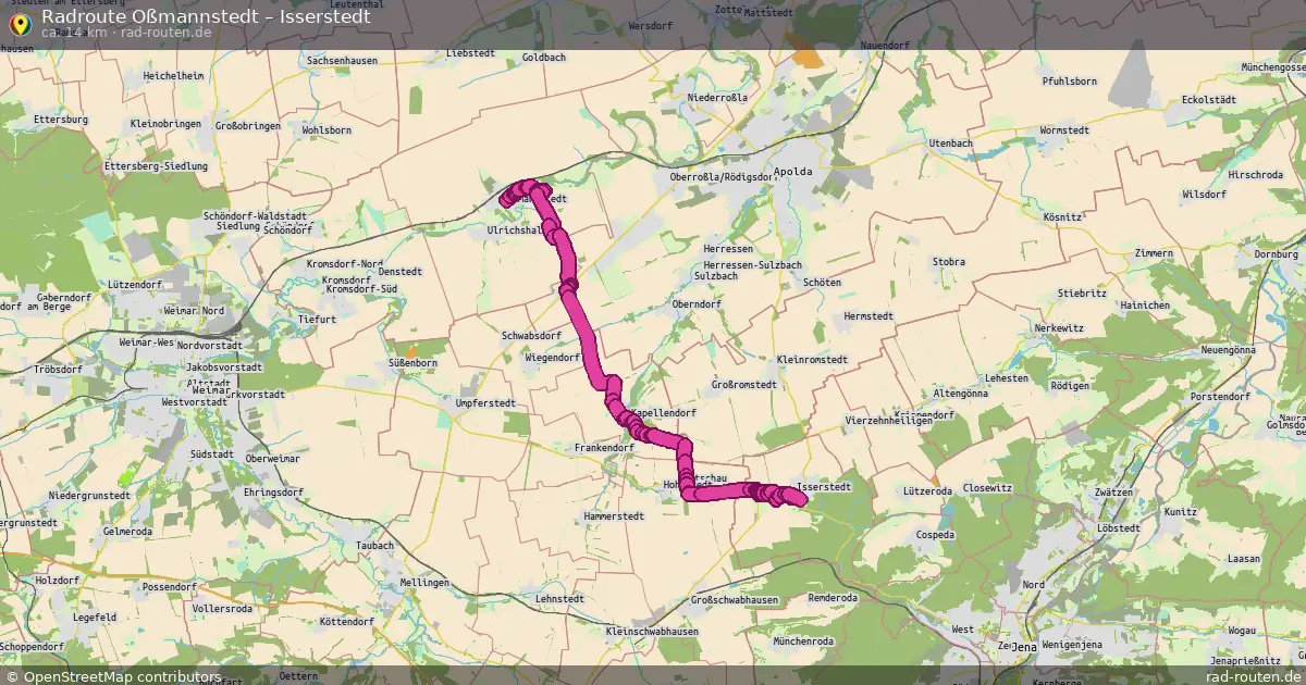 Radtour Oßmannstedt – Isserstedt