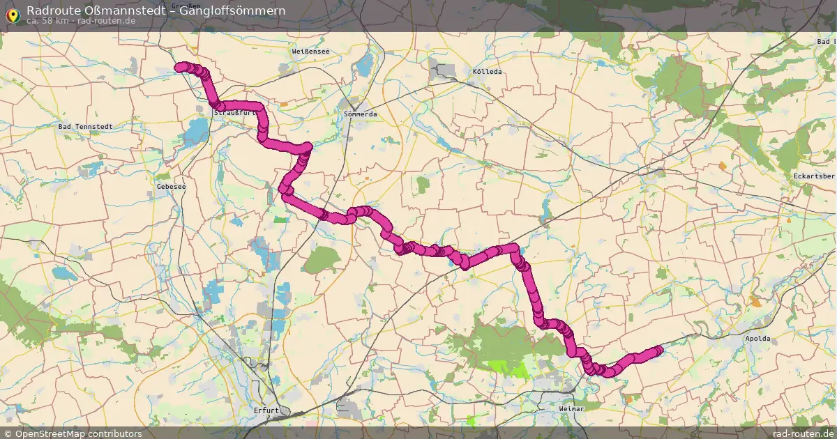 Radtour Oßmannstedt – Gangloffsömmern