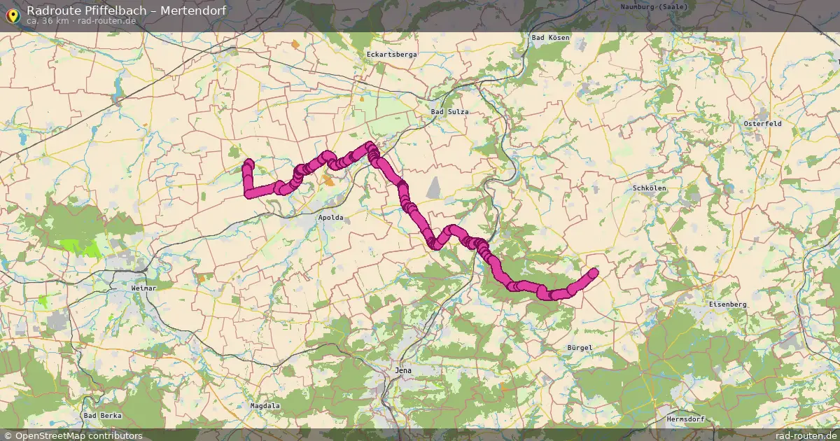 Radtour Pfiffelbach – Mertendorf