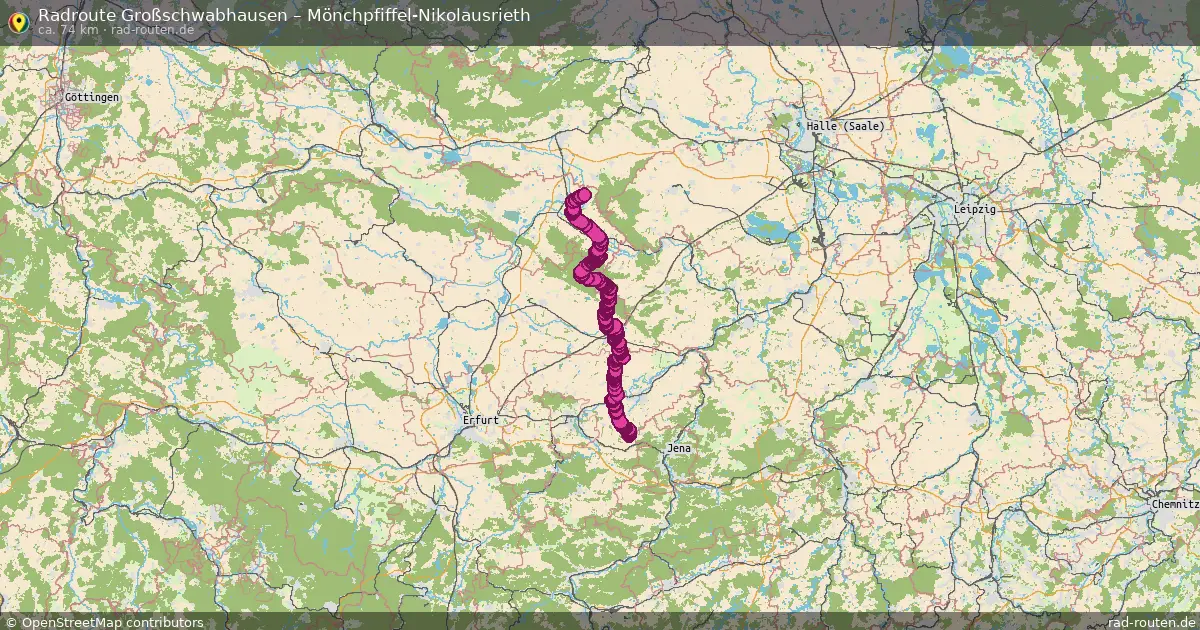 Radtour Großschwabhausen – Mönchpfiffel-Nikolausrieth