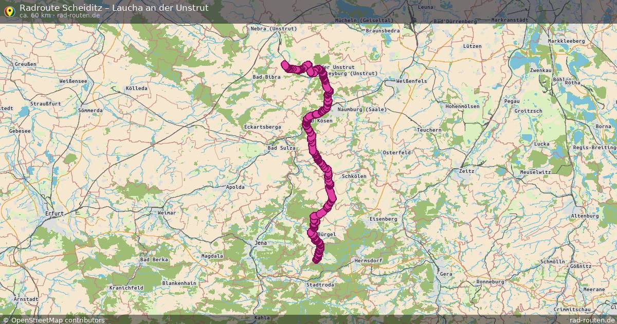 Fahrradroute Scheiditz – Laucha An Der Unstrut