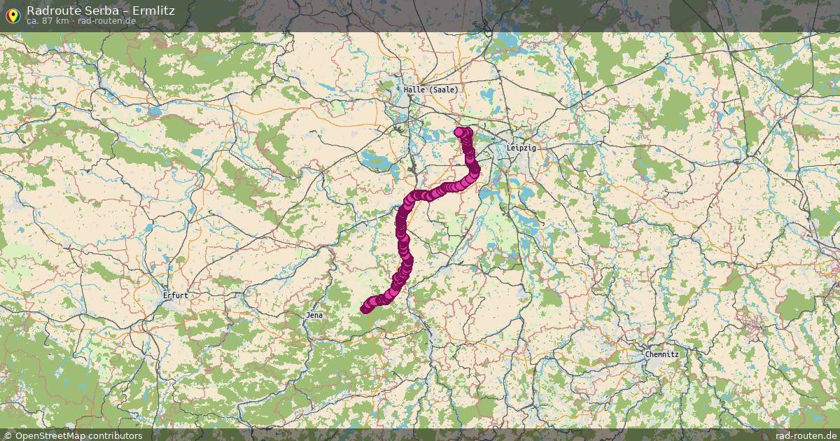 Fahrradroute Serba – Ermlitz