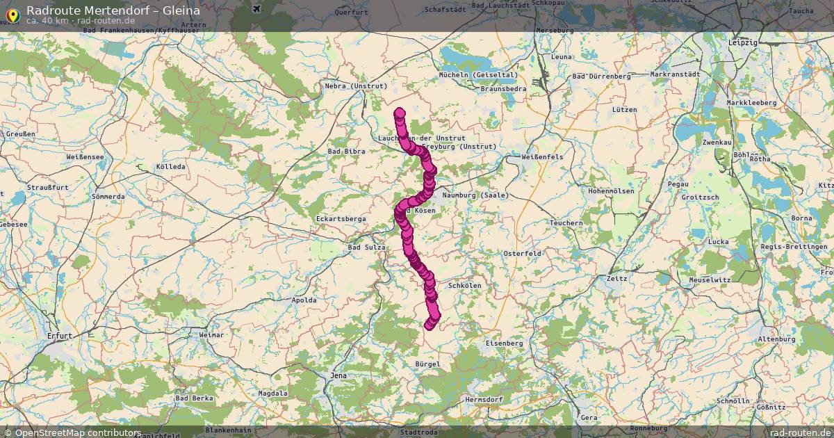 Fahrradroute Mertendorf – Gleina