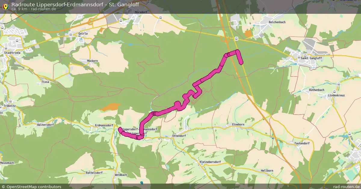 Radtour Lippersdorf-Erdmannsdorf – St. Gangloff