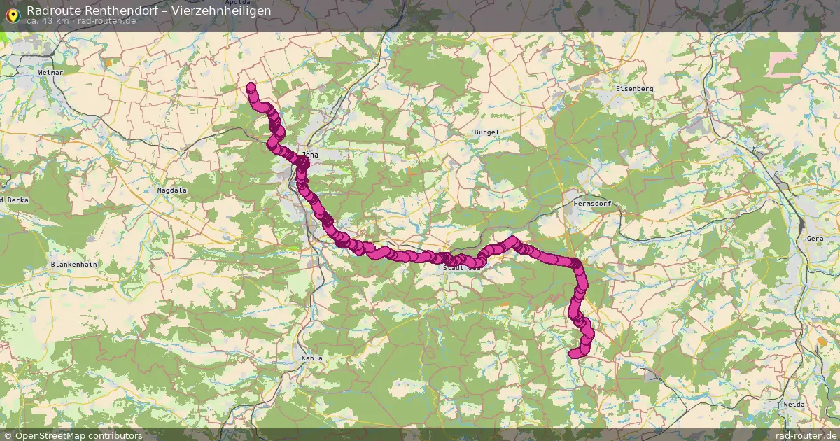 Radtour Renthendorf – Vierzehnheiligen