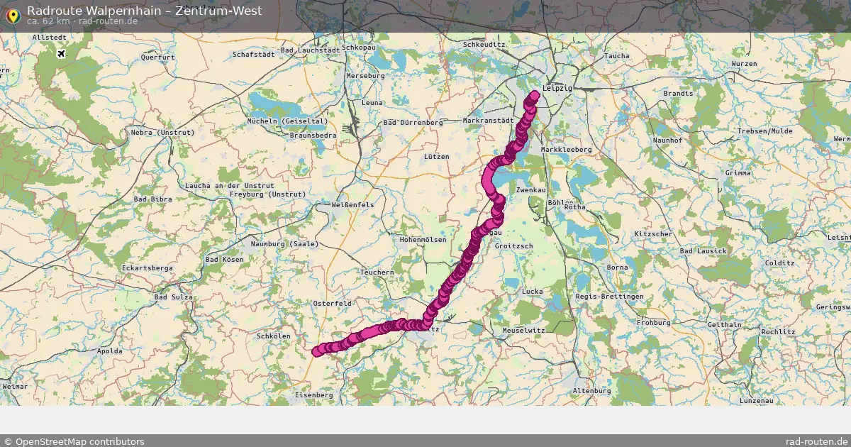 Radtour Walpernhain – Zentrum-West