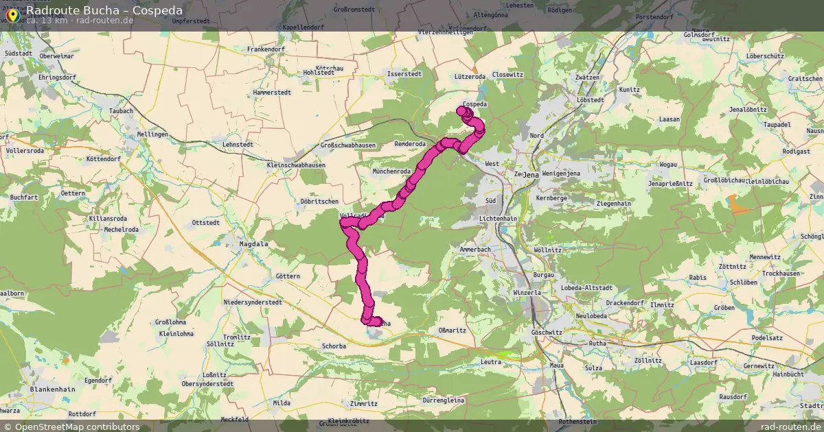 Radtour Bucha – Cospeda