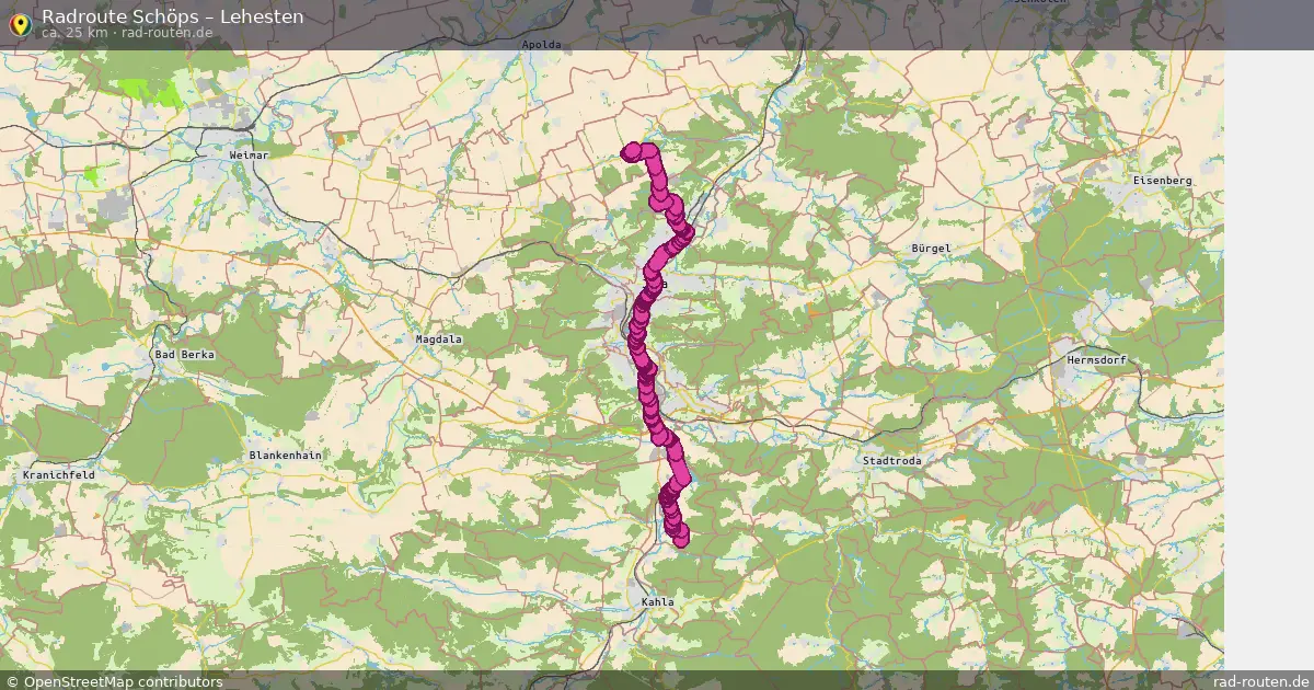 Fahrradroute Schöps – Lehesten (25 km) – Rad-Routen.de