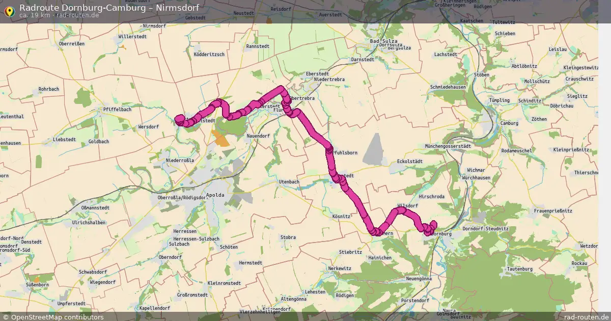 Radtour Dornburg-Camburg – Nirmsdorf