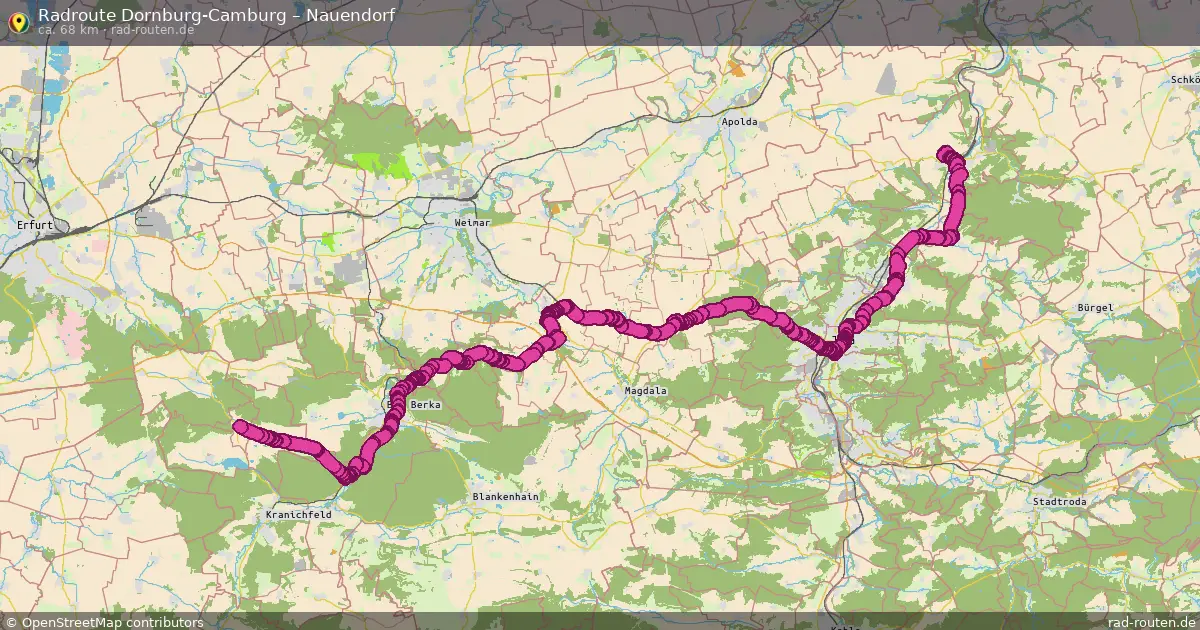 Radtour Dornburg-Camburg – Nauendorf
