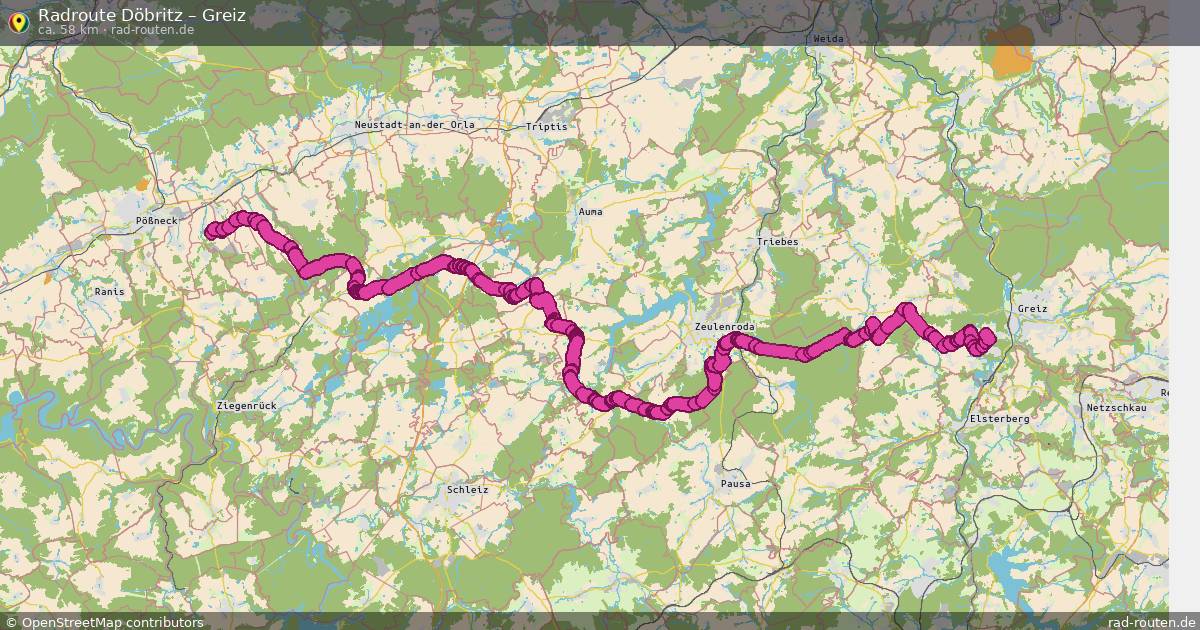 Fahrradroute Döbritz – Greiz