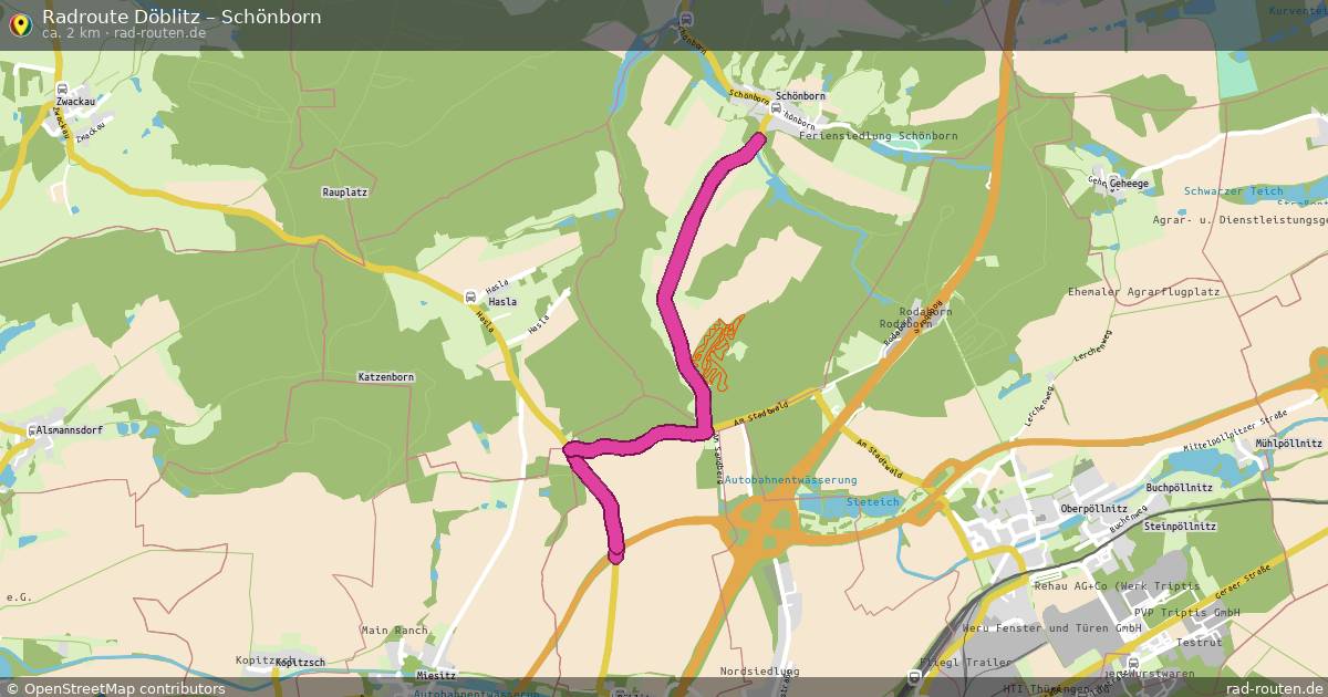 Fahrradroute Döblitz – Schönborn