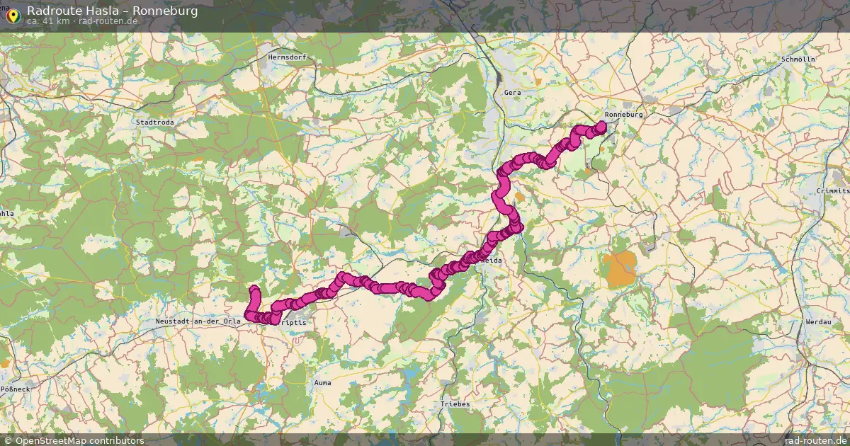 Radtour Hasla – Ronneburg