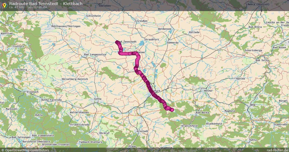 Fahrradroute Bad Tennstedt – Klettbach