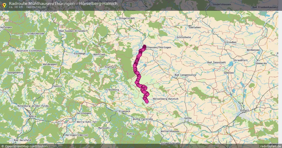Radtour Mühlhausen Thüringen – Hörselberg-Hainich