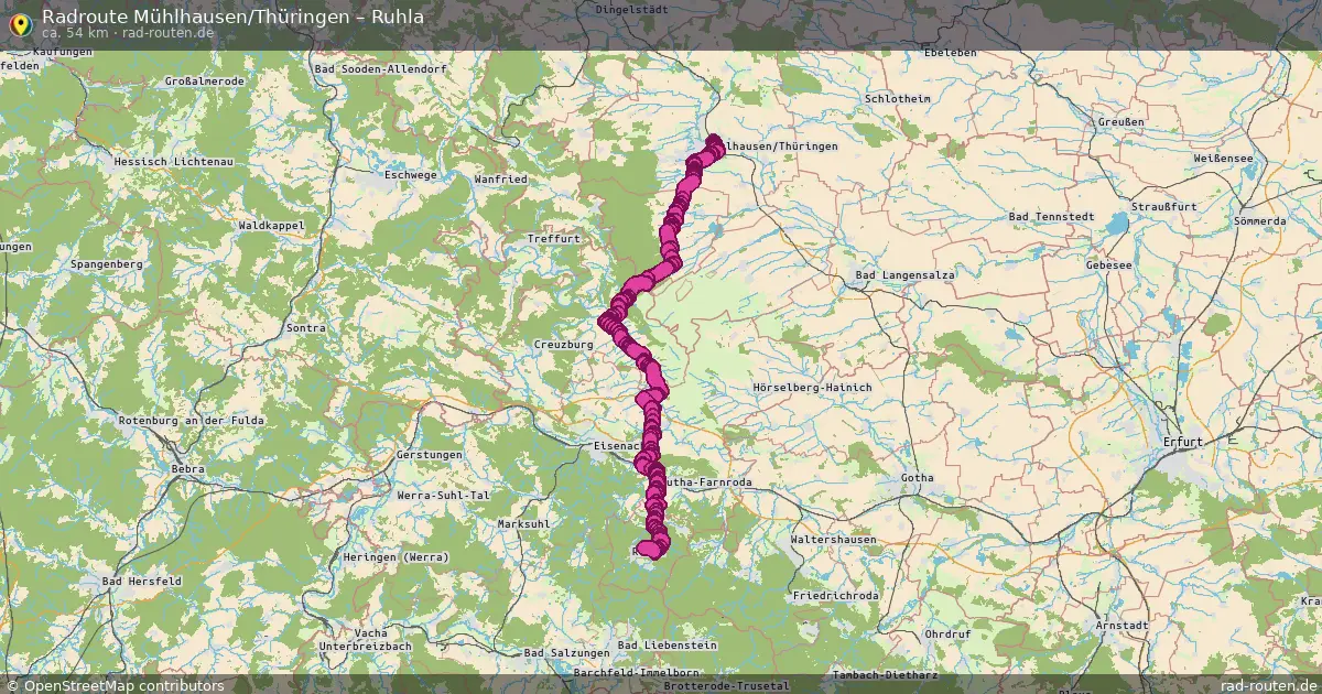 Radtour Mühlhausen Thüringen – Ruhla