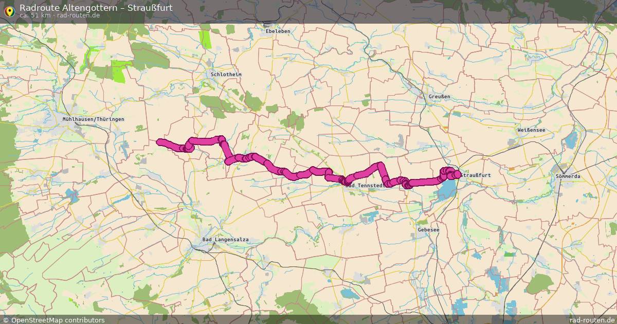 Fahrradroute Altengottern – Straußfurt