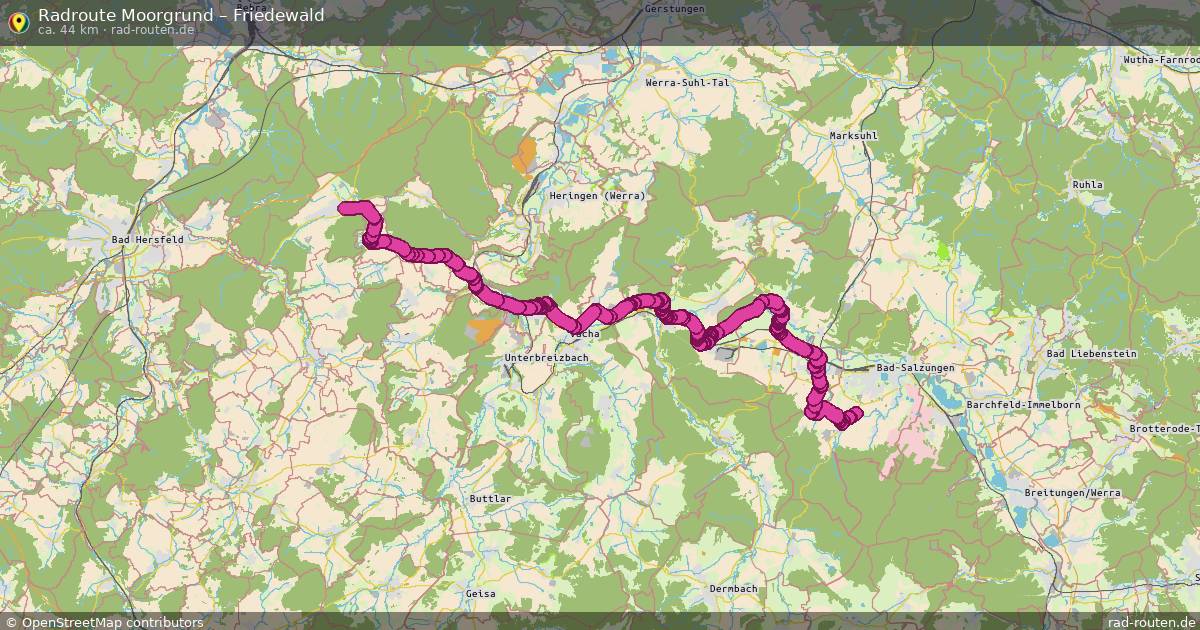 Fahrradroute Moorgrund – Friedewald