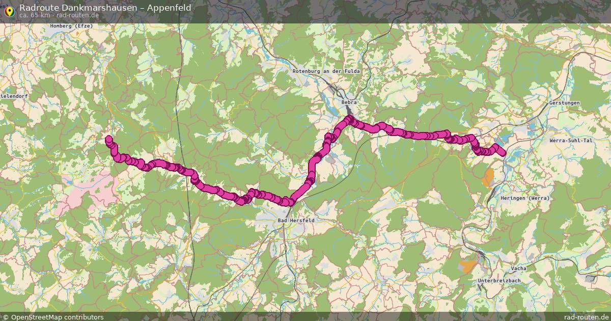 Fahrradroute Dankmarshausen – Appenfeld