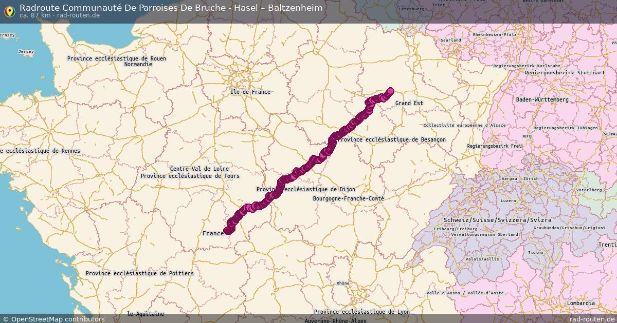 Fahrradroute Communauté De Paroisses Du Pays De Marckolsheim – Logelheim