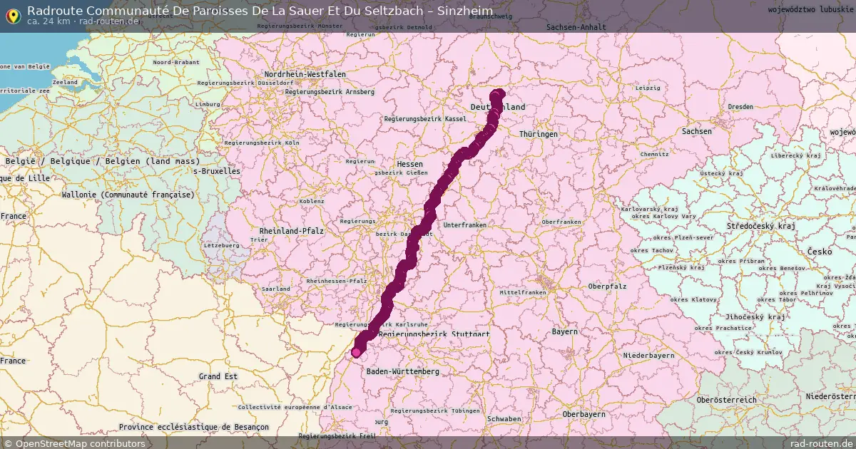 Fahrradroute Communauté De Paroisses Eau Et Feu Des Vosges Du Nord – Sinzheim