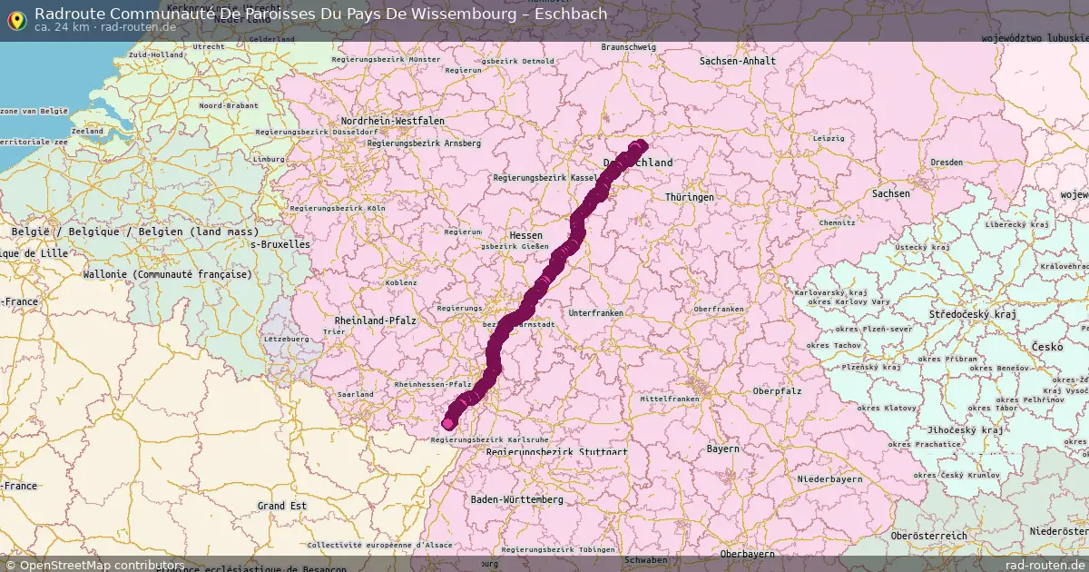 Fahrradroute Communauté De Paroisses Du Pays De Wissembourg – Eschbach