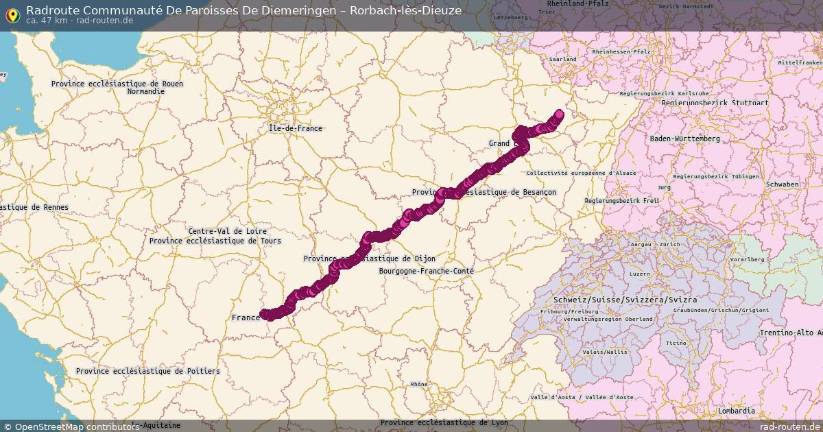 Fahrradroute Communauté De Paroisses De Diemeringen – Rorbach-Lès-Dieuze