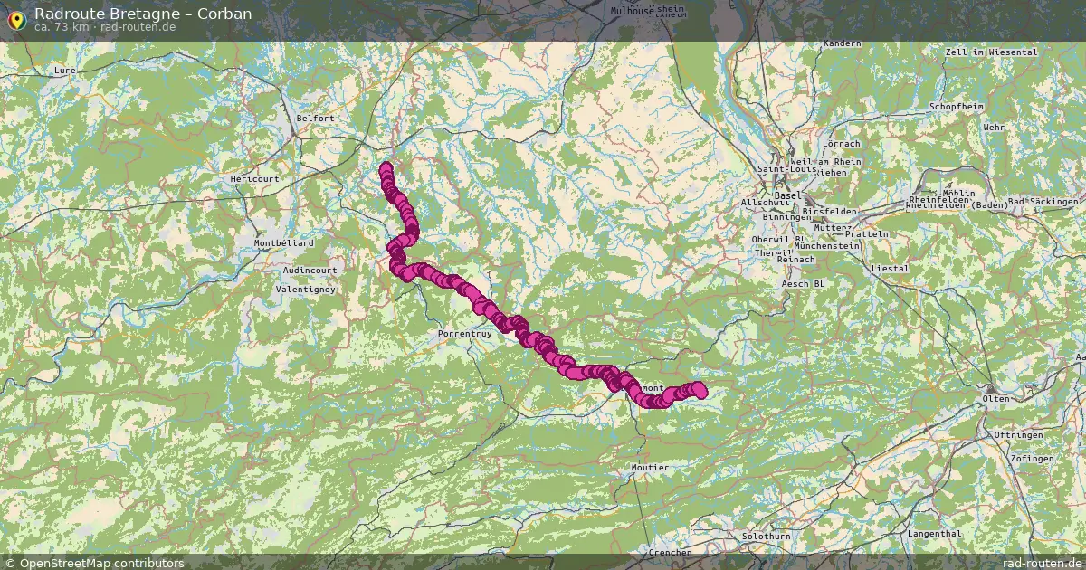 Fahrradroute Bretagne – Corban (73 km) – Rad-Routen.de