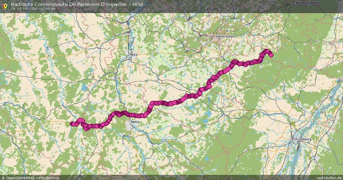 Fahrradroute Communauté De Paroisses Du Betbur – Hilst