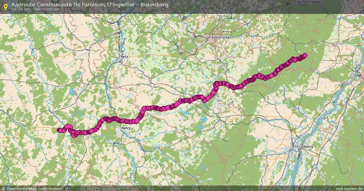 Fahrradroute Communauté De Paroisses D'ingwiller – Busenberg