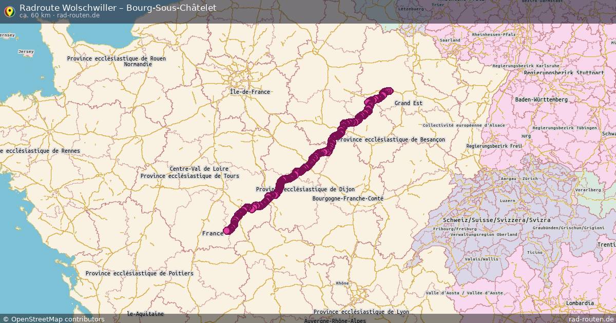 Fahrradroute Ribeauvillé – Communauté De Paroisses Des Rives Du Muhlbach (76 km) – Rad-Routen.de