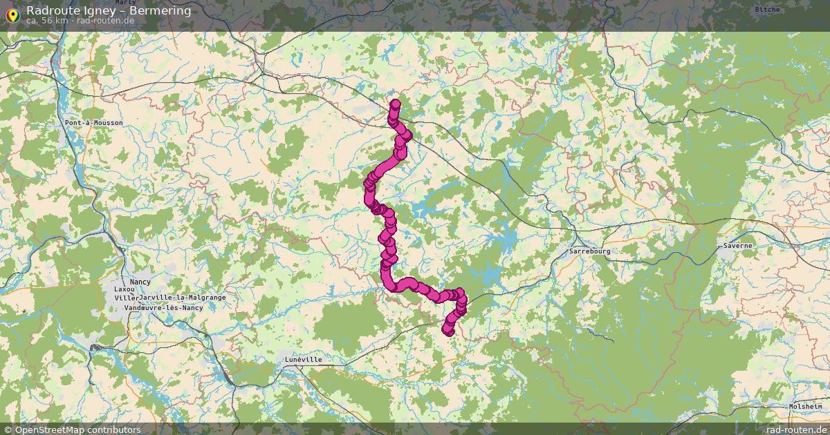 Fahrradroute Igney – Bermering
