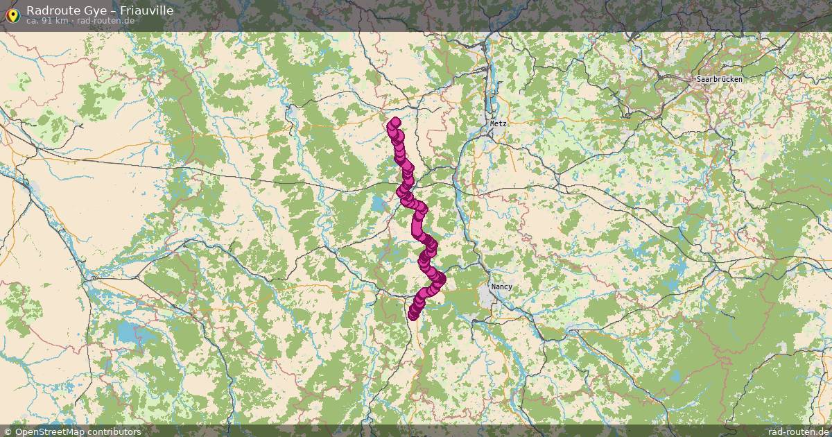 Fahrradroute Gye – Friauville