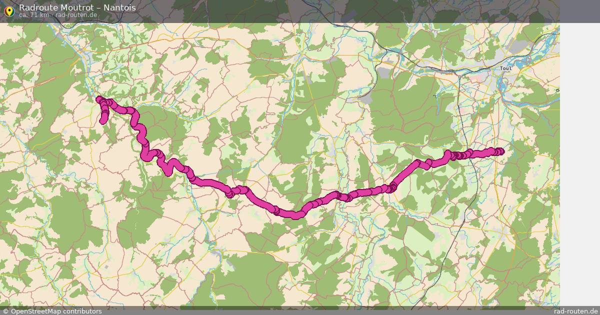 Fahrradroute Moutrot – Nantois