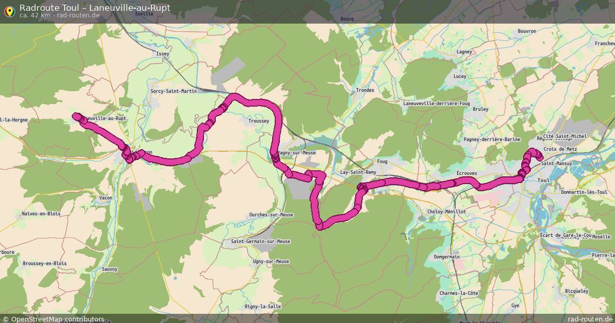 Fahrradroute Toul – Laneuville-Au-Rupt