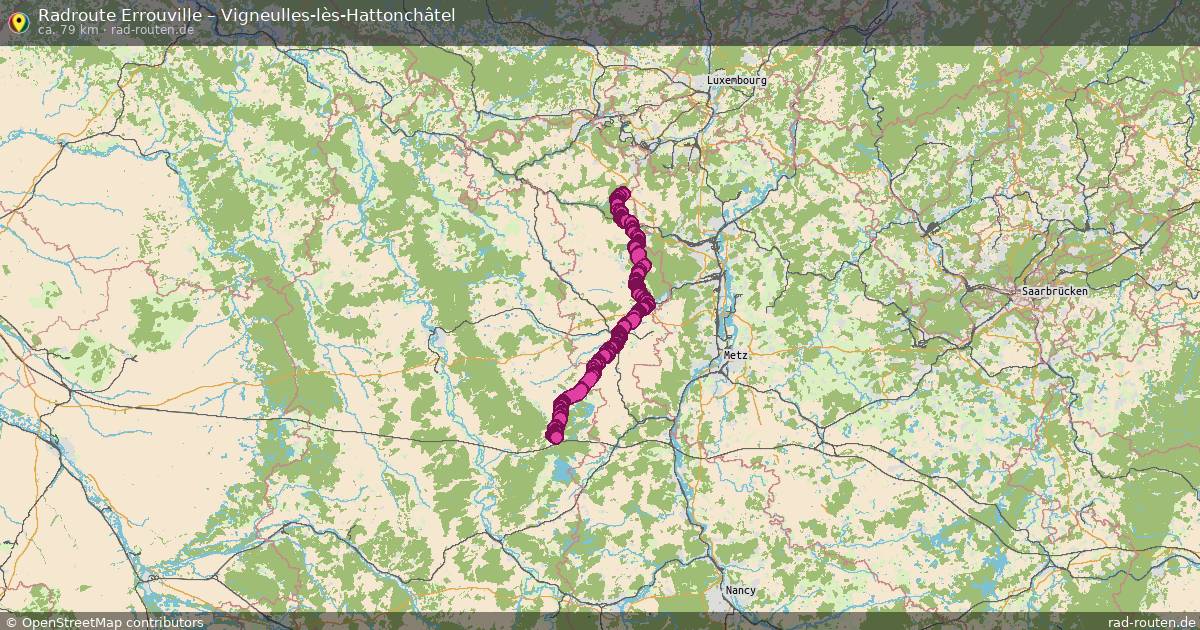 Fahrradroute Errouville – Vigneulles-Lès-Hattonchâtel