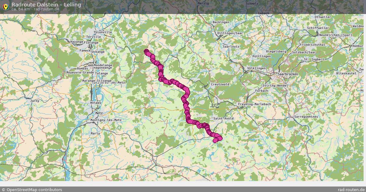 Fahrradroute Dalstein – Lelling