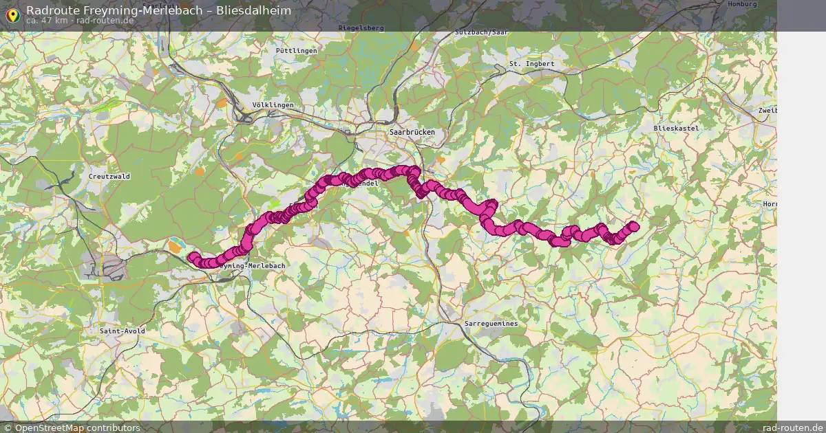 Fahrradroute Freyming-Merlebach – Bliesdalheim