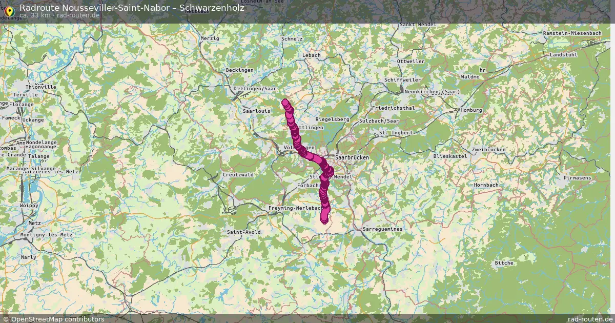 Fahrradroute Nousseviller-Saint-Nabor – Schwarzenholz
