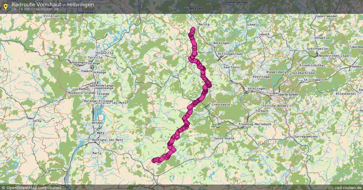 Fahrradroute Voimhaut – Hilbringen
