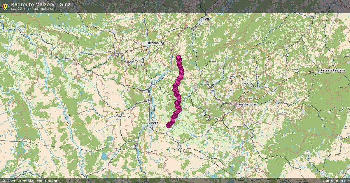 Fahrradroute Maizery – Sinz