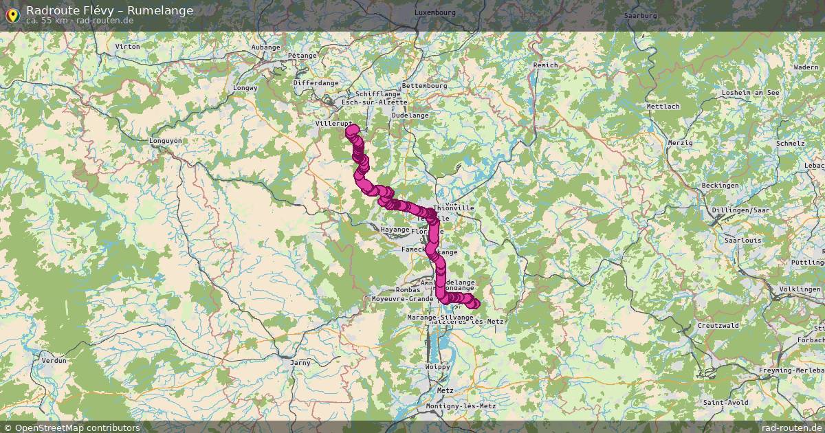 Fahrradroute Flévy – Rumelange