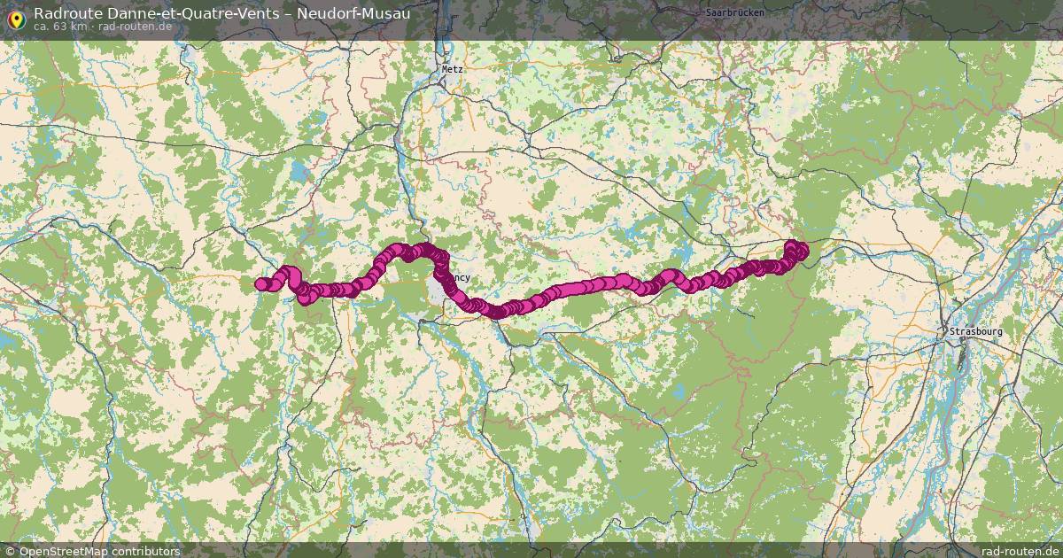 Fahrradroute Danne-Et-Quatre-Vents – Communauté De Paroisses De La Plaine De La Bruche