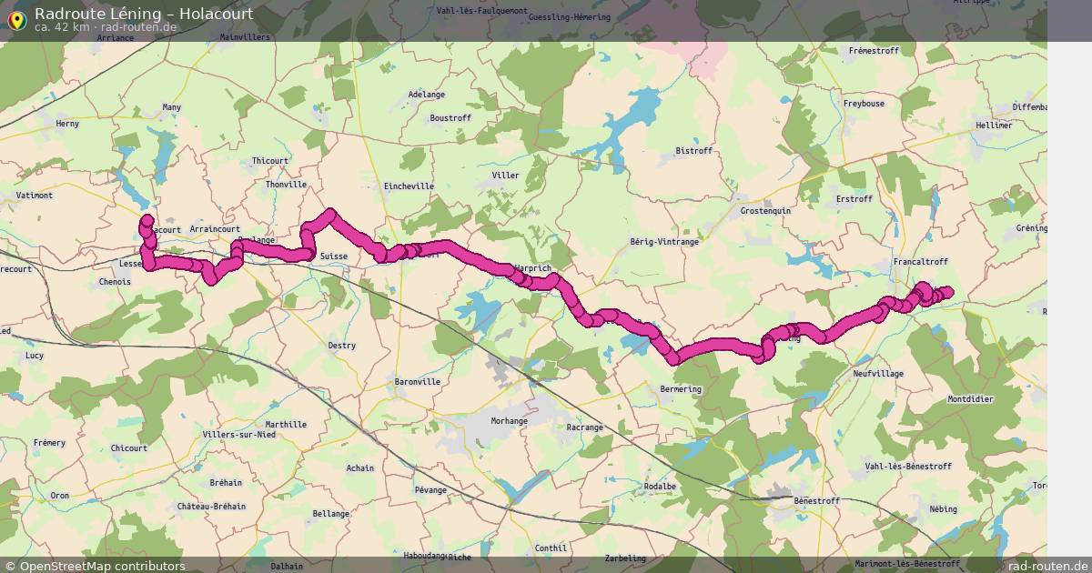 Fahrradroute Léning – Holacourt