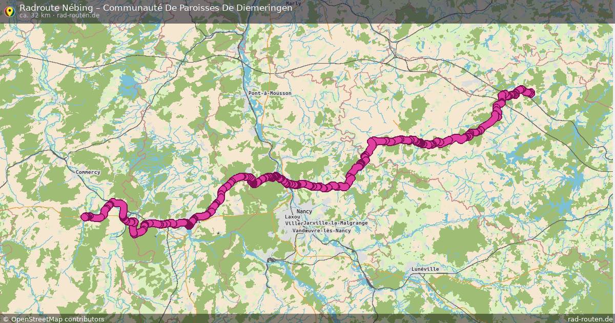 Fahrradroute Nébing – Communauté De Paroisses De Diemeringen