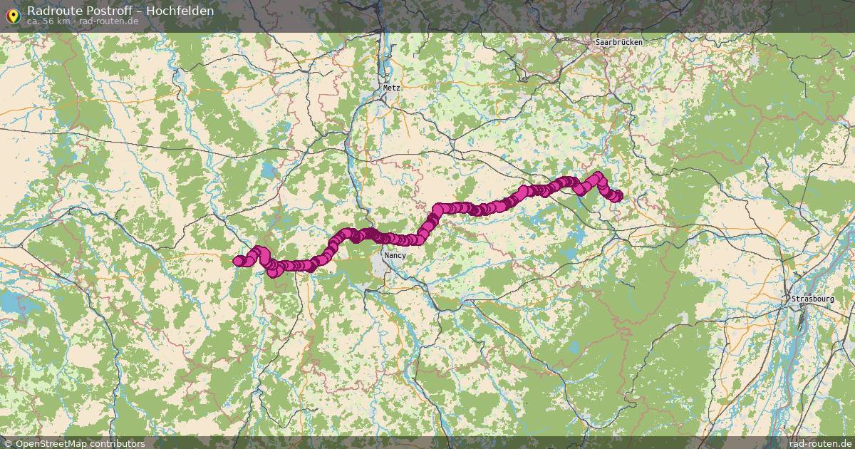 Fahrradroute Postroff – Hochfelden