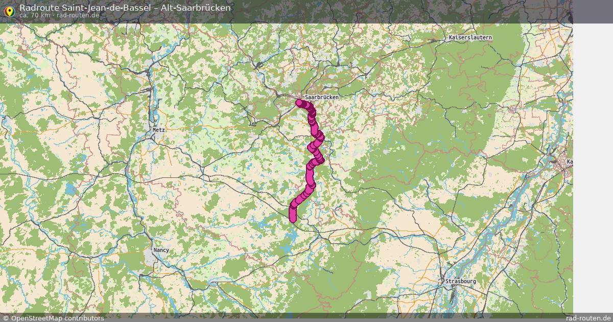 Fahrradroute Saint-Jean-De-Bassel – Alt-Saarbrücken