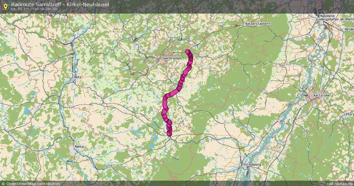 Fahrradroute Sarraltroff – Kirkel-Neuhäusel