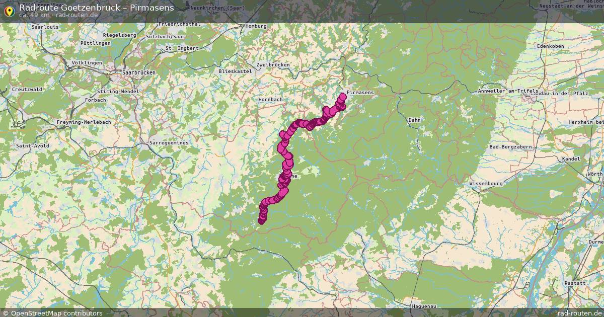 Fahrradroute Goetzenbruck – Pirmasens